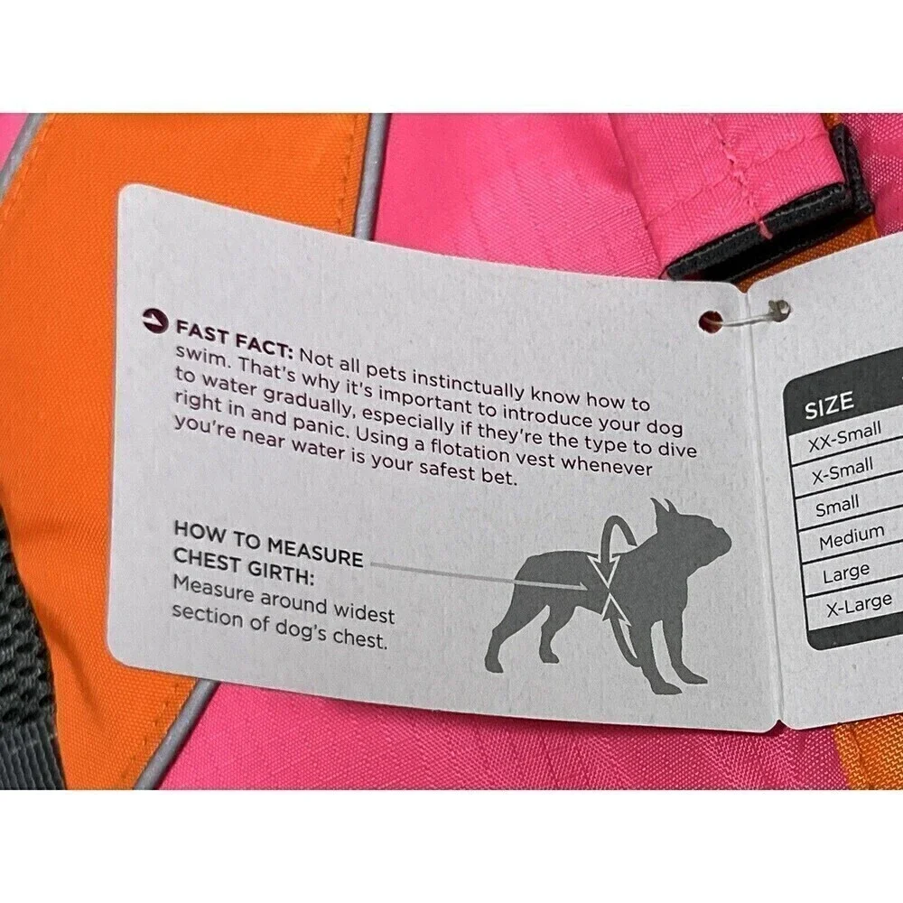 NEW Good 2 Go dog life vest flotation reflective adjustable 16-30 Lbs Sz Small